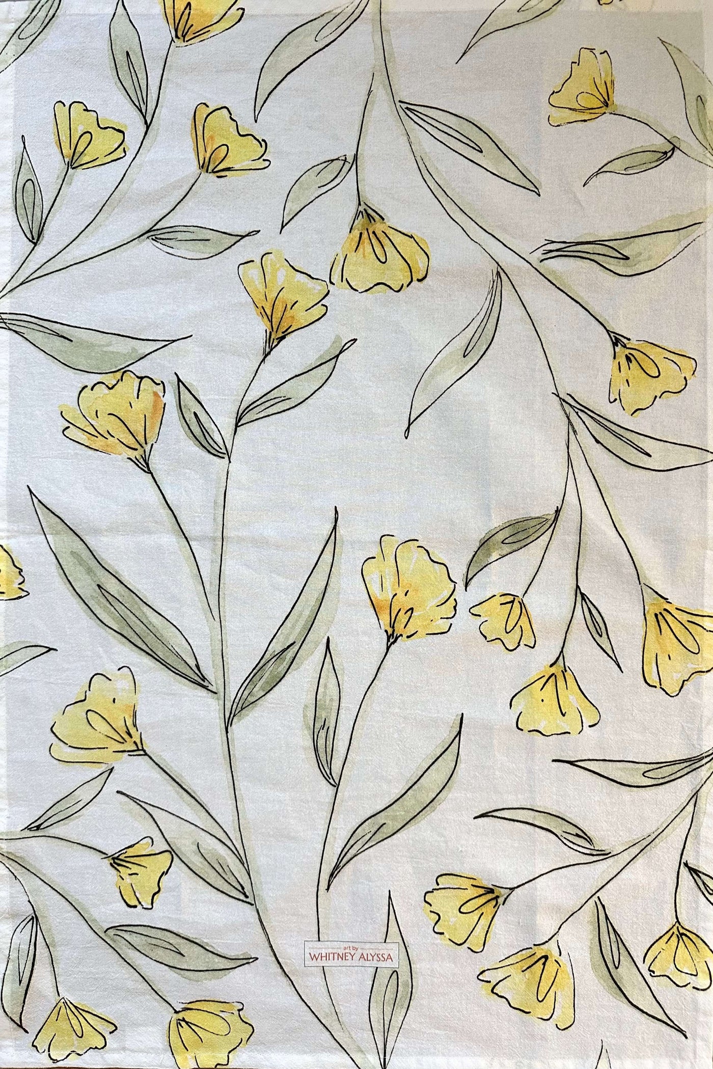 Tea Towel: Yellow Flowers