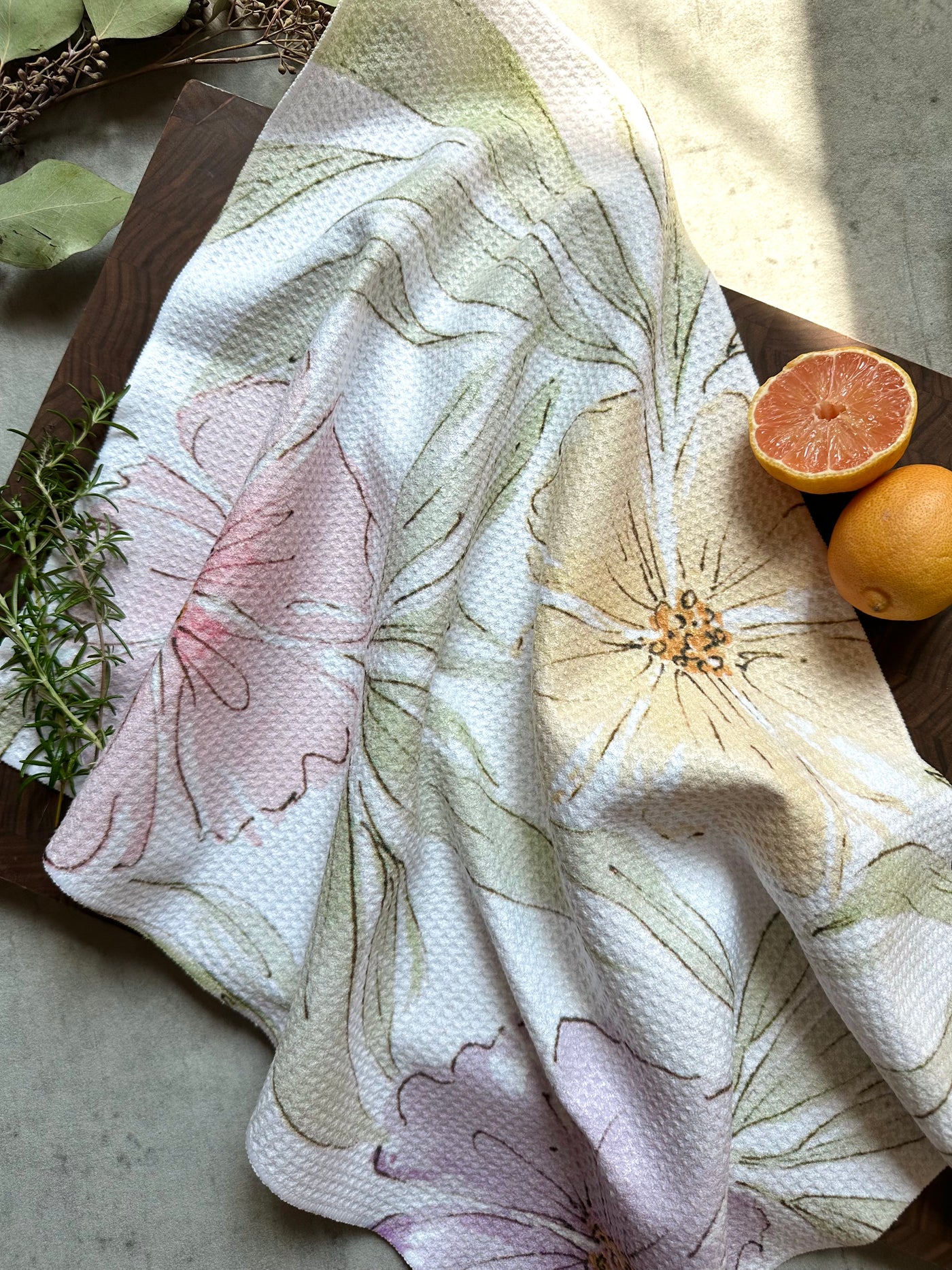 Pre-Order Kitchen Towel: Large Flowers